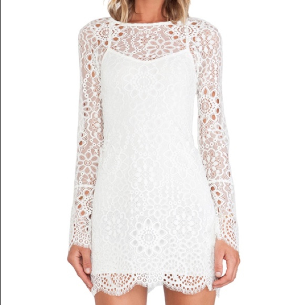 For Love and Lemons lovebird lace dress NWOT